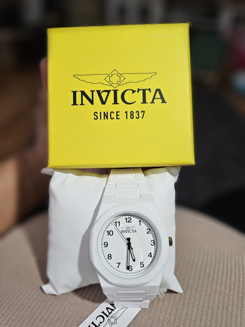Invicta White Analog Women's Sport Watch with Bold Numerals